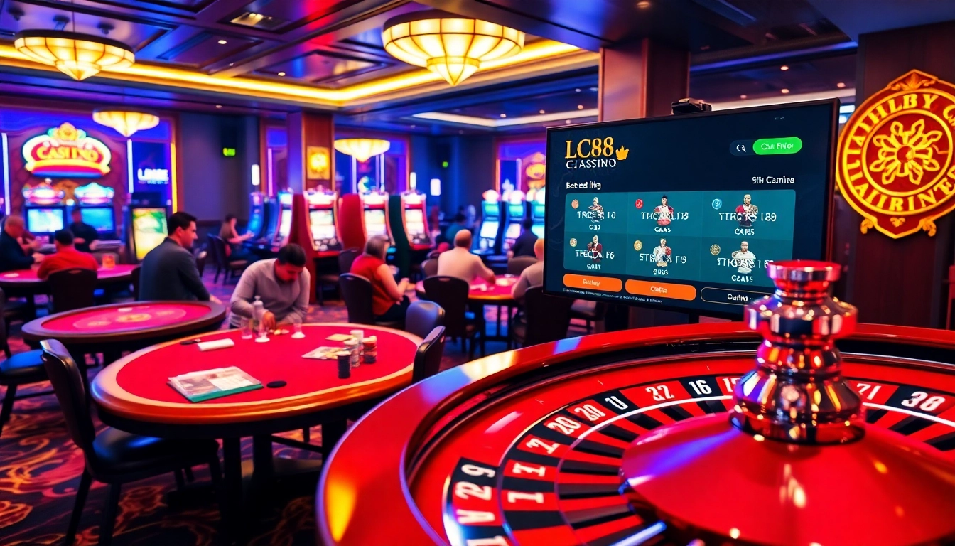 Experience the thrill of gaming at LC88 Casino with intense poker action and dazzling slot machines.